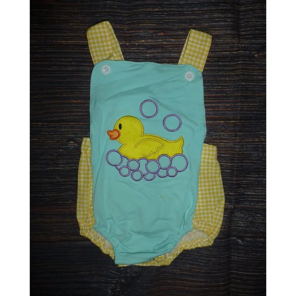 Boutique Baby Boys Duck Romper Jumpsuit